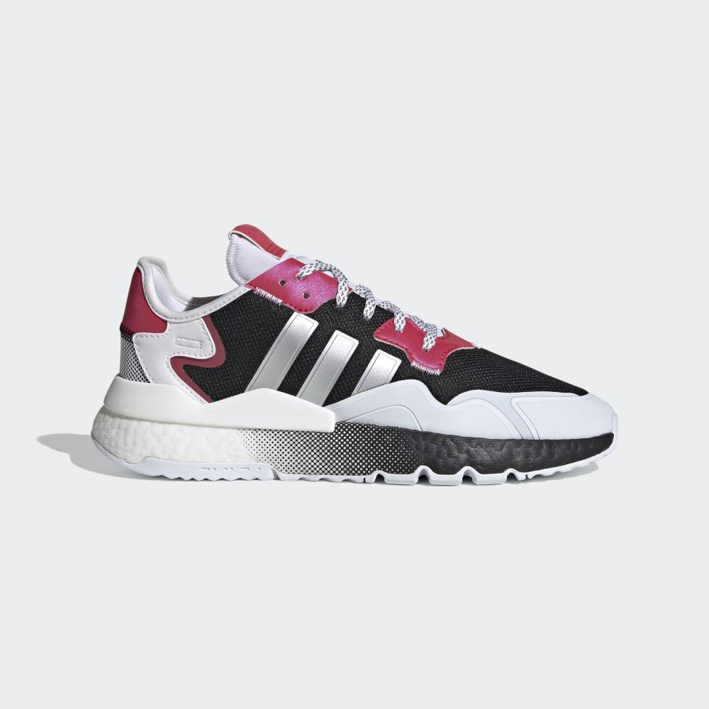 Adidas Women's Nite Jogger Originals Shoes Black/Silver Metal/White Ireland EF5402